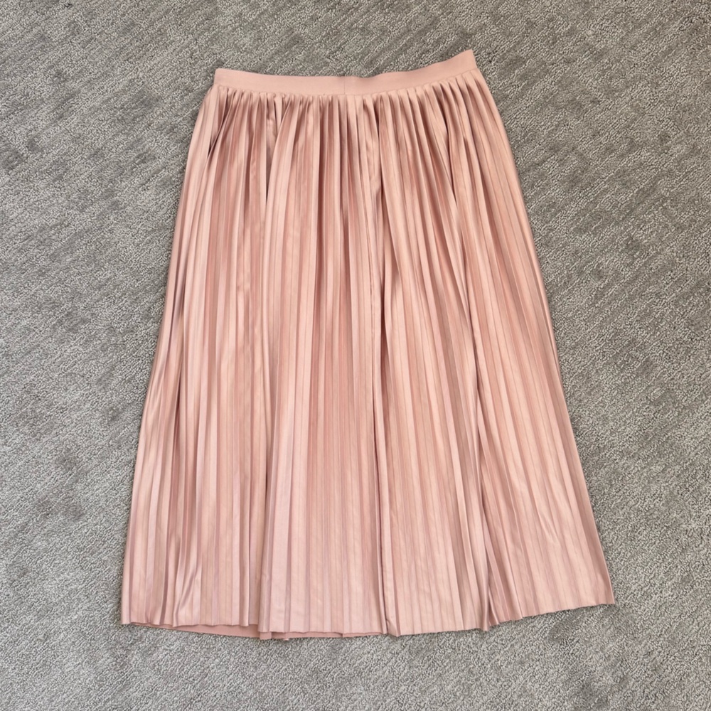 Topshop Blush Pleated Skirt - Picture 2 of 4
